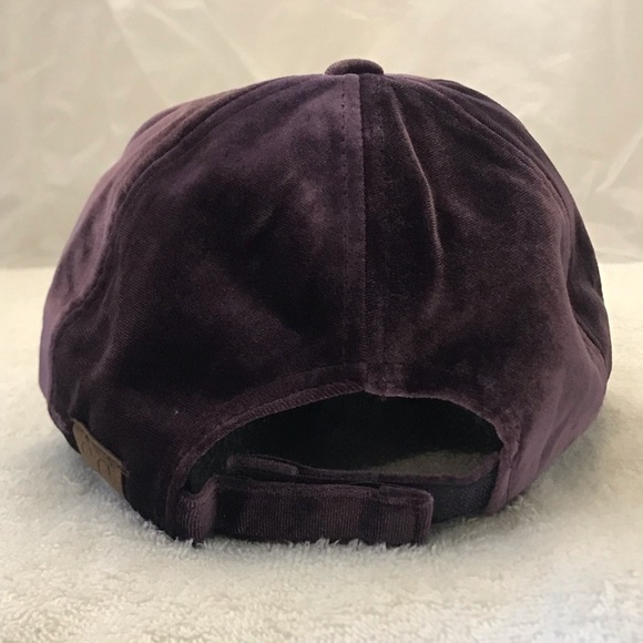 C.C Exclusives Women's Adjustable Purple Velvet Designer Hat - Picture 6 of 11